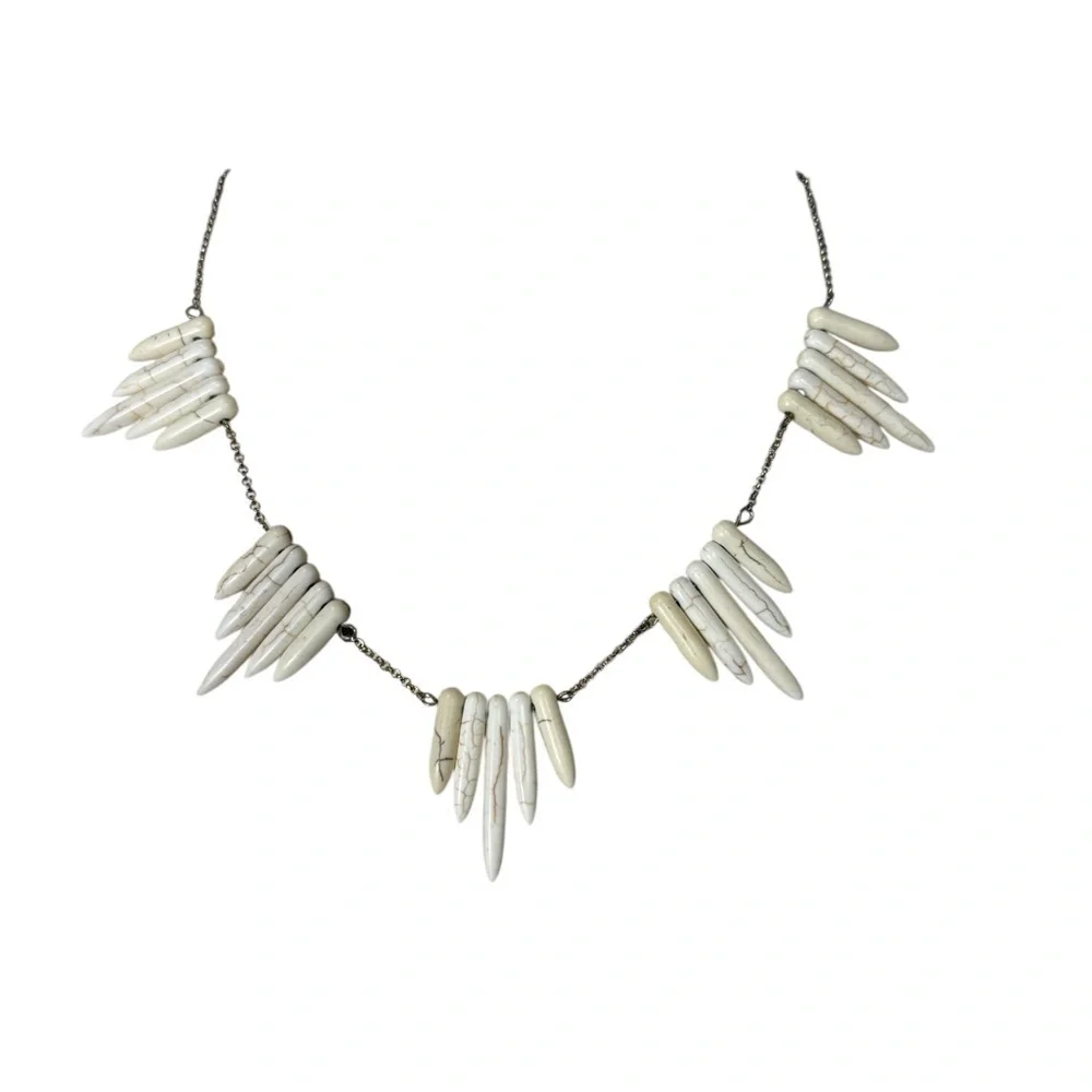 Statement Ivory Bead Necklace | Boho Tribal Style